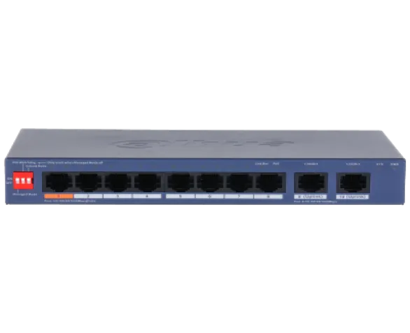 10-Port Cloud Managed Desktop Gigabit Switch with 8-Port PoE ( DH-CS4010-8GT-60 )